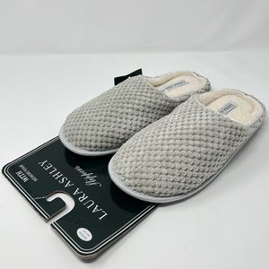 Gray Slippers Memory Foam Home Indoor Slip On Shoes Fall Winter Cozy Waffle Grey